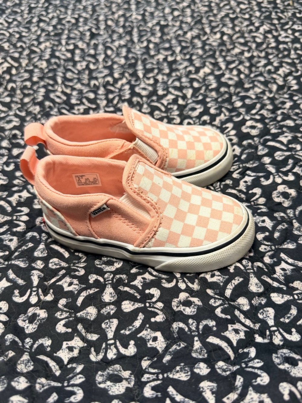 Vans Kids Checkerboard Slip-On Sneakers - Pink/White